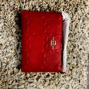 Coach Double Corner Zip Wrislet Leather